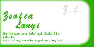 zsofia lanyi business card